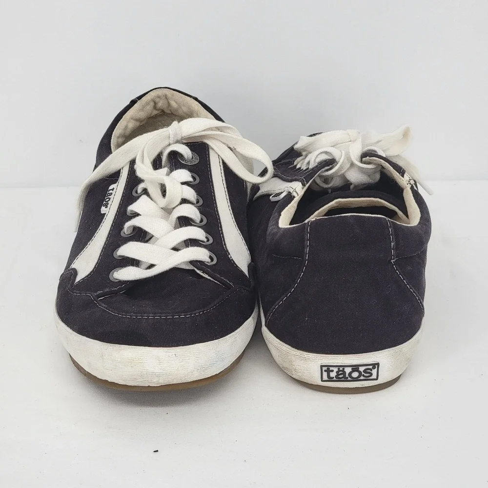 Taos Shooting Star Navy Blue Canvas Low Top Sneakers Womens 9.5